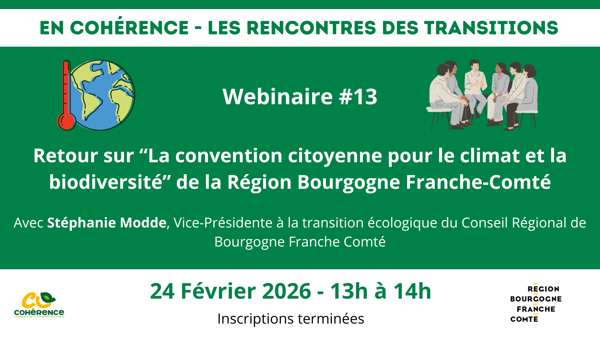 Webinaire – Retour d’expérience de la convention citoyenne Climat et Biodiversité de la Région Bourgogne Franche Comté désormais en ligne