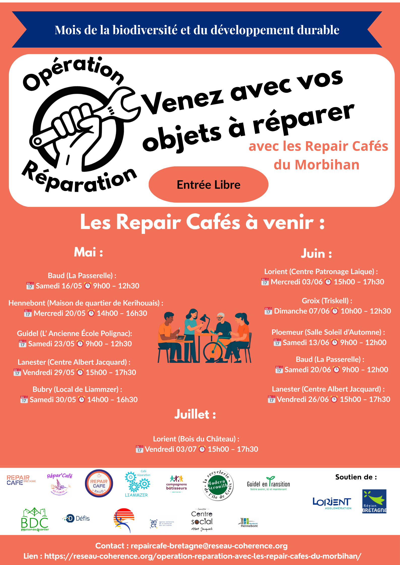 Opération Réparation avec les Repair Cafés du Morbihan