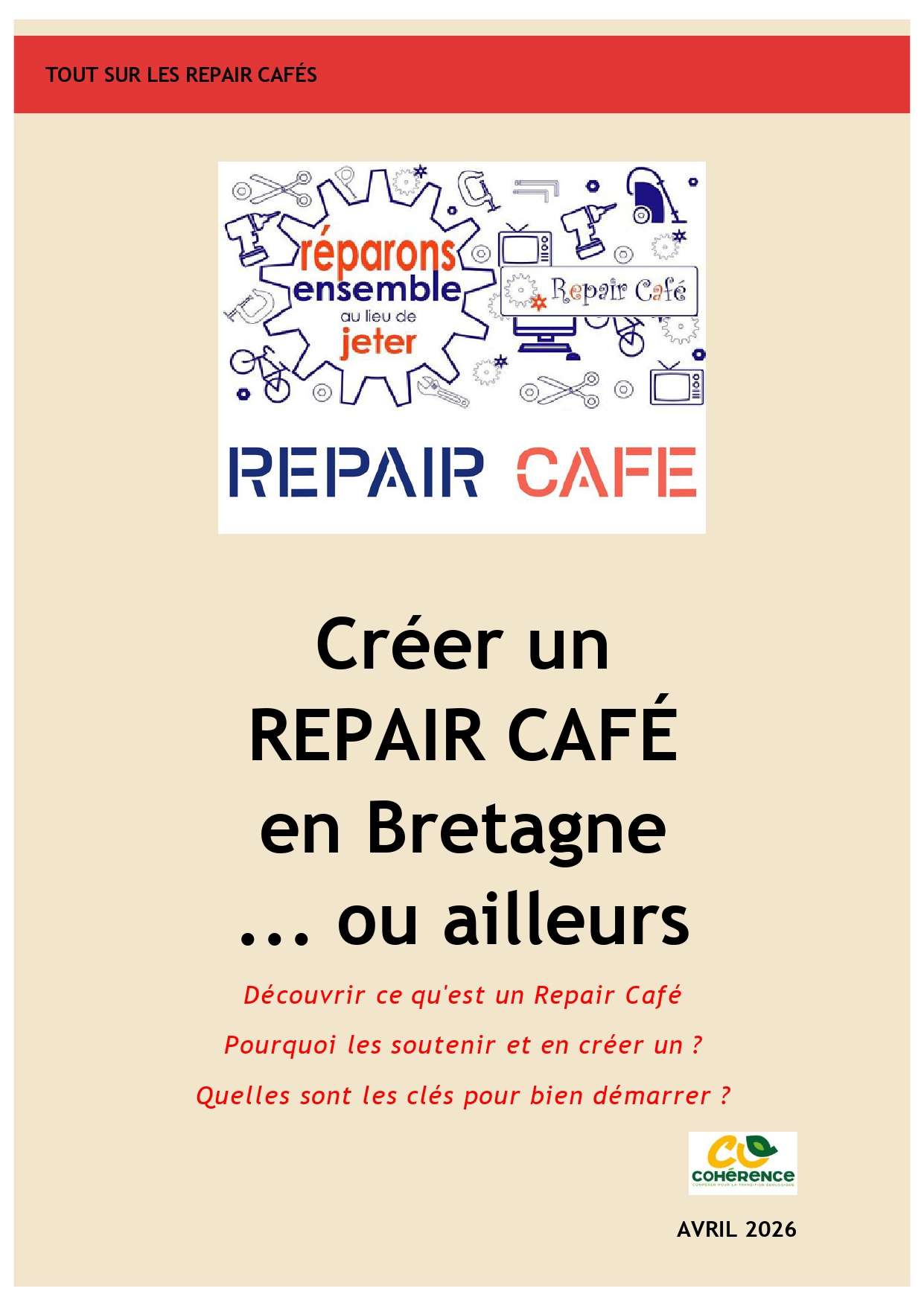 Le guide de création et d’animation d’un repair café est sorti !!!
